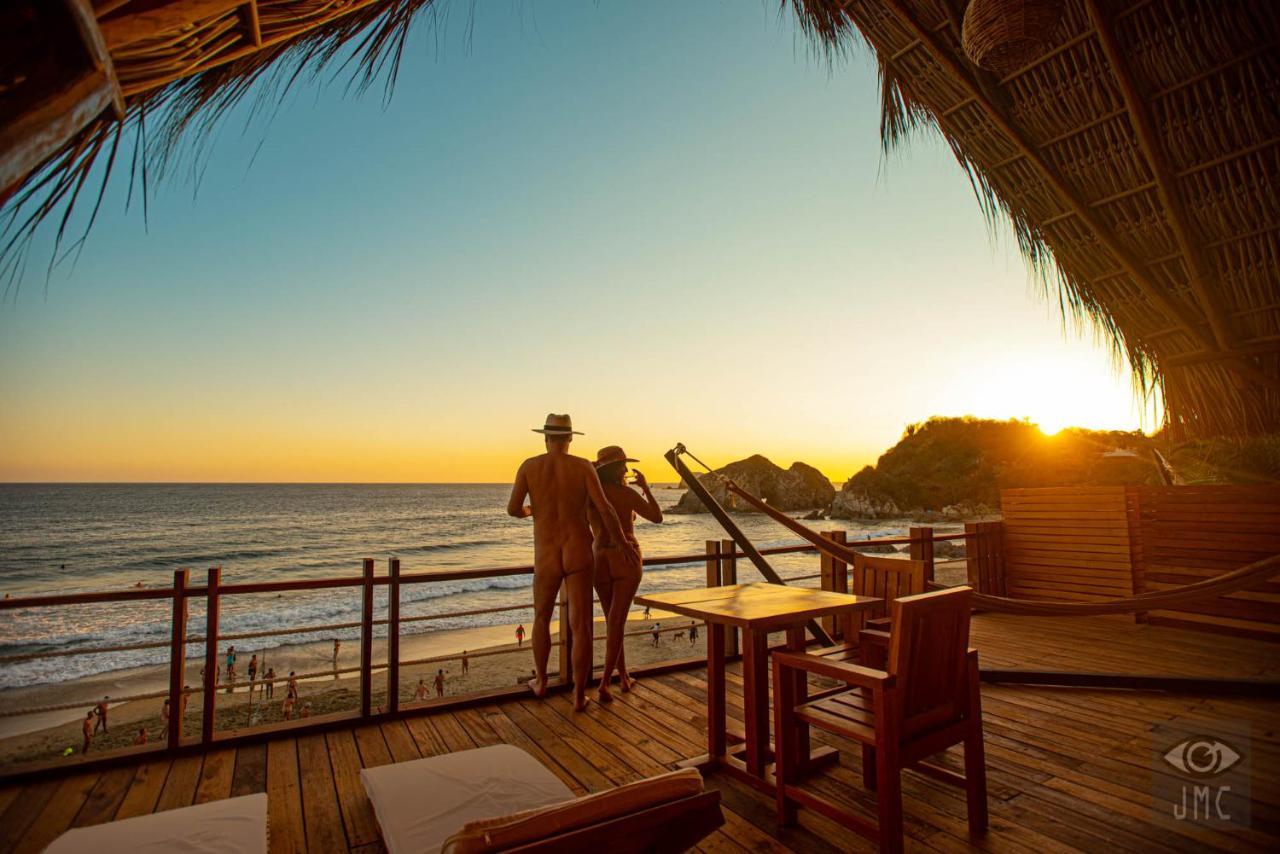Hotel Nude Zipolite & Beach Club Esterno foto