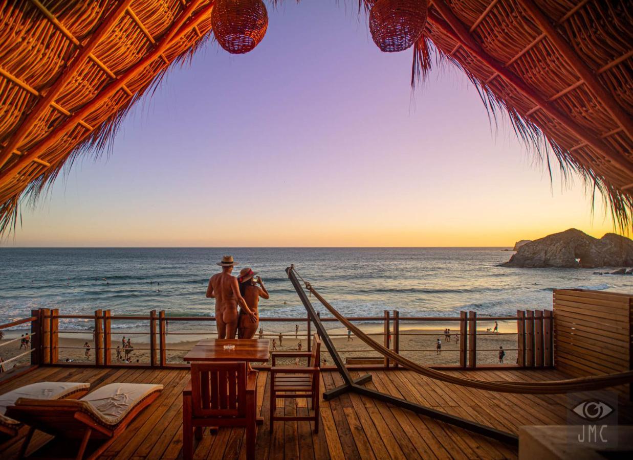 Hotel Nude Zipolite & Beach Club Esterno foto
